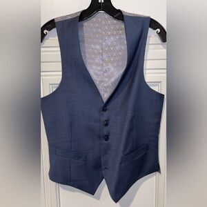 Men's Blue Suit Vest